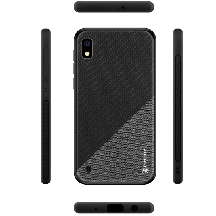 PINWUYO Honors Series Shockproof PC + TPU Protective Case for Galaxy A10(Brown) - Galaxy Phone Cases by PINWUYO | Online Shopping UK | buy2fix