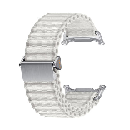 For Apple Watch Ultra 49mm Off Road Magnetic Buckle Braided Nylon Watch Band(White) by buy2fix