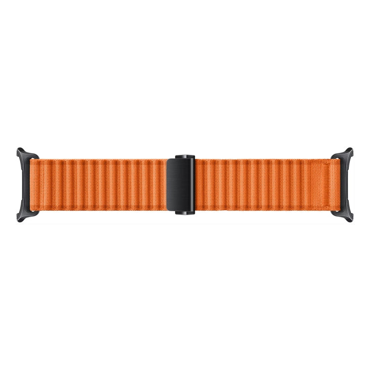 For Apple Watch Ultra 49mm Off Road Magnetic Buckle Braided Nylon Watch Band(Orange) by buy2fix