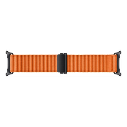 For Apple Watch Ultra 49mm Off Road Magnetic Buckle Braided Nylon Watch Band(Orange) by buy2fix