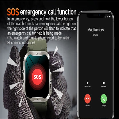 T26 1.96 inch Color Screen Smart Watch, Support Bluetooth Call / Health Monitoring(Black) - Smart Watches by buy2fix | Online Shopping UK | buy2fix