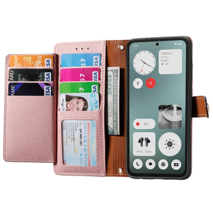 For Nothing CMF Phone 1 Love Zipper Lanyard Leather Phone Case(Pink) - Nothing Cases by buy2fix | Online Shopping UK | buy2fix