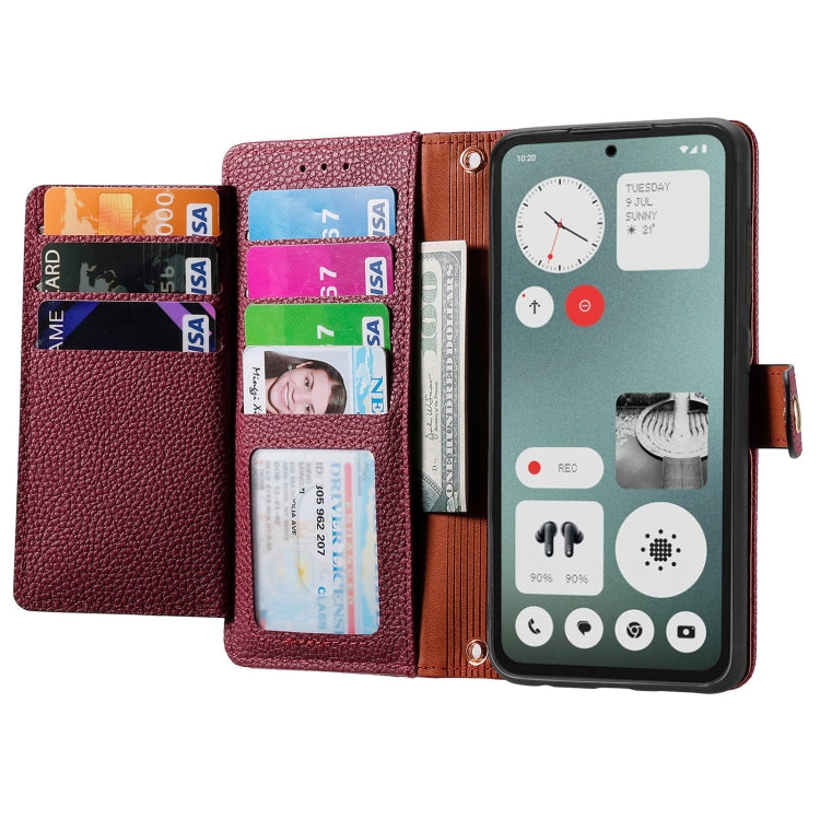 For Nothing CMF Phone 1 Love Zipper Lanyard Leather Phone Case(Red) - Nothing Cases by buy2fix | Online Shopping UK | buy2fix