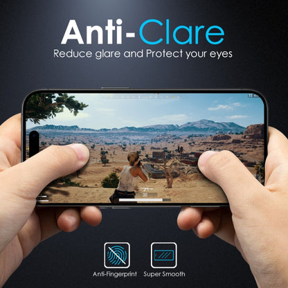 For iPhone 14 Pro NORTHJO Matte Silkscreen Anti-Fingerprint Tempered Glass Film - iPhone 14 Pro Tempered Glass by NORTHJO | Online Shopping UK | buy2fix