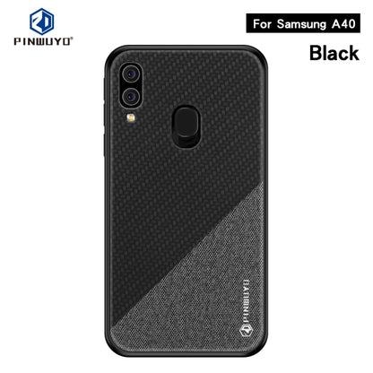 PINWUYO Honors Series Shockproof PC + TPU Protective Case for Galaxy A40(Black) - Galaxy Phone Cases by PINWUYO | Online Shopping UK | buy2fix