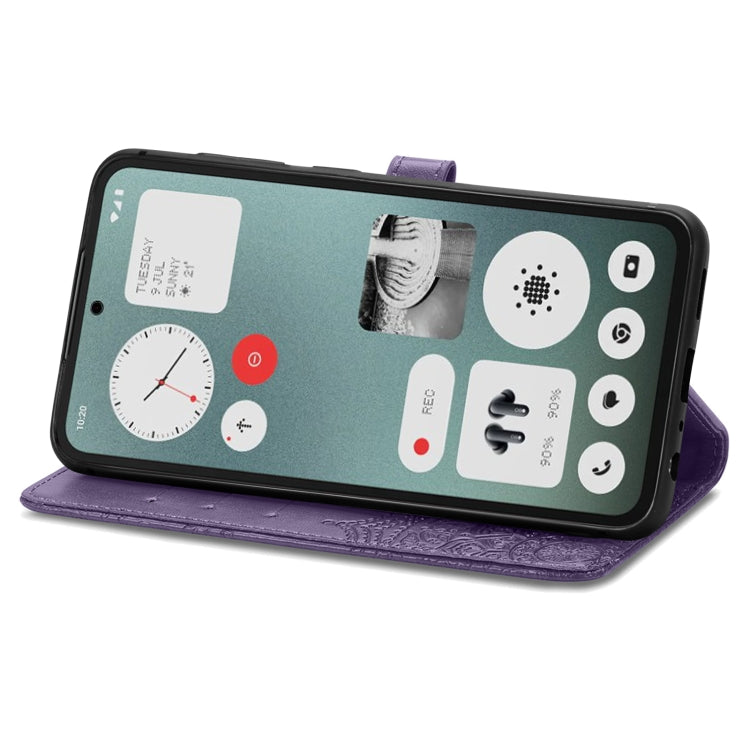 For Nothing CMF Phone 1 Mandala Flower Embossed Leather Phone Case(Purple) - Nothing Cases by buy2fix | Online Shopping UK | buy2fix