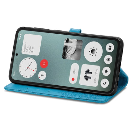 For Nothing CMF Phone 1 Mandala Flower Embossed Leather Phone Case(Blue) - Nothing Cases by buy2fix | Online Shopping UK | buy2fix