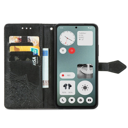 For Nothing CMF Phone 1 Mandala Flower Embossed Leather Phone Case(Black) - Nothing Cases by buy2fix | Online Shopping UK | buy2fix