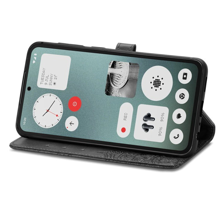 For Nothing CMF Phone 1 Mandala Flower Embossed Leather Phone Case(Black) - Nothing Cases by buy2fix | Online Shopping UK | buy2fix