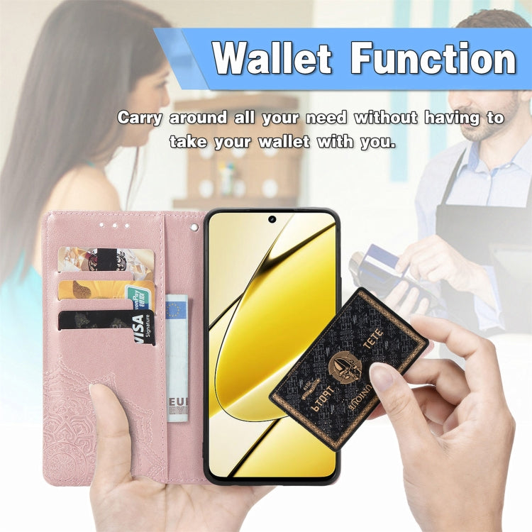 For Nothing CMF Phone 1 Mandala Flower Embossed Leather Phone Case(Rose Gold) - Nothing Cases by buy2fix | Online Shopping UK | buy2fix