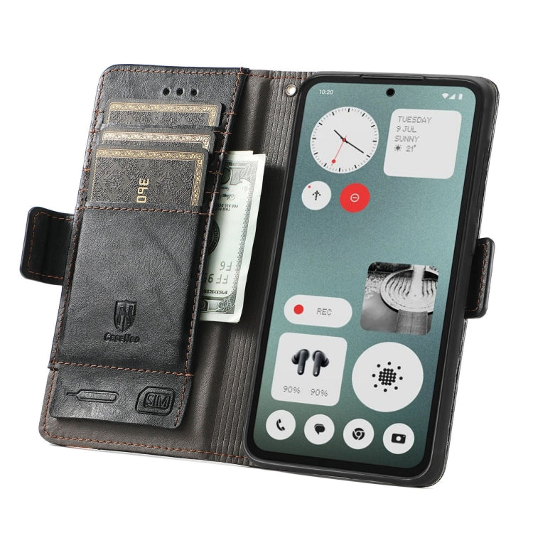 For Nothing CMF Phone 1 CaseNeo Splicing Dual Magnetic Buckle Leather Phone Case(Black) - Nothing Cases by buy2fix | Online Shopping UK | buy2fix