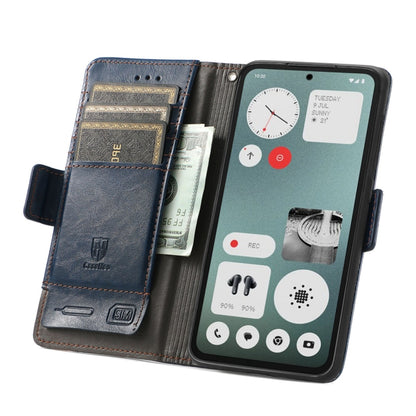 For Nothing CMF Phone 1 CaseNeo Splicing Dual Magnetic Buckle Leather Phone Case(Blue) - Nothing Cases by buy2fix | Online Shopping UK | buy2fix