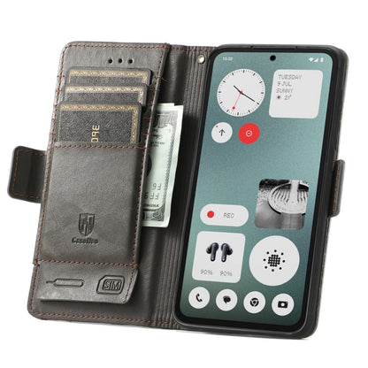 For Nothing CMF Phone 1 CaseNeo Splicing Dual Magnetic Buckle Leather Phone Case(Gray) - Nothing Cases by buy2fix | Online Shopping UK | buy2fix