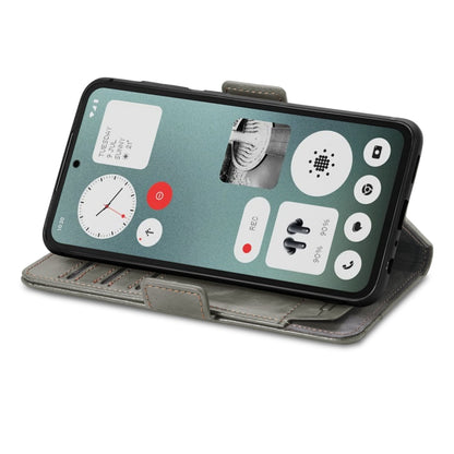 For Nothing CMF Phone 1 CaseNeo Splicing Dual Magnetic Buckle Leather Phone Case(Gray) - Nothing Cases by buy2fix | Online Shopping UK | buy2fix