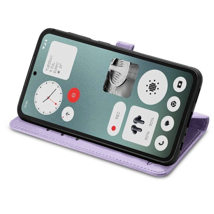 For Nothing CMF Phone 1 Cat and Dog Embossed Leather Phone Case(Purple) - Nothing Cases by buy2fix | Online Shopping UK | buy2fix