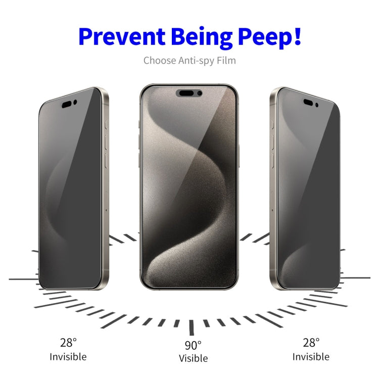 For iPhone 15 Pro ENKAY Hat-Prince 28 Degree Anti-peeping Privacy Tempered Glass Film - iPhone 15 Pro Tempered Glass by ENKAY | Online Shopping UK | buy2fix