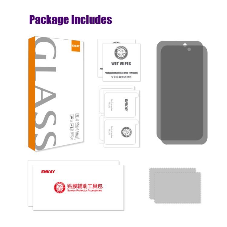 For iPhone 17 Pro Max 2pcs ENKAY Hat-Prince 28 Degree Anti-peeping Privacy Tempered Glass Film - Tempered Glass Film by ENKAY | Online Shopping UK | buy2fix