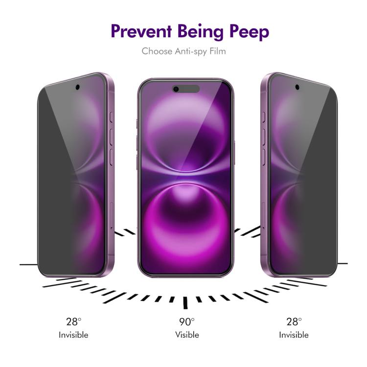 For iPhone 17 Air 2pcs ENKAY Hat-Prince 28 Degree Anti-peeping Privacy Tempered Glass Film - iPhone 17 Air Tempered Glass by ENKAY | Online Shopping UK | buy2fix