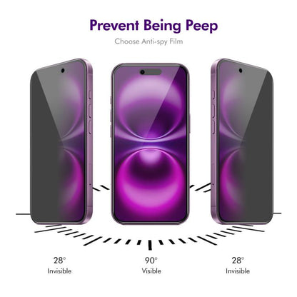 For iPhone 17 Air 2pcs ENKAY Hat-Prince 28 Degree Anti-peeping Privacy Tempered Glass Film - iPhone 17 Air Tempered Glass by ENKAY | Online Shopping UK | buy2fix