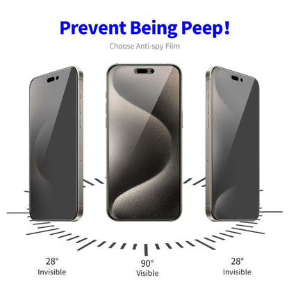 For iPhone 15 Pro 5pcs ENKAY Hat-Prince 28 Degree Anti-peeping Privacy Tempered Glass Film - iPhone 15 Pro Tempered Glass by ENKAY | Online Shopping UK | buy2fix