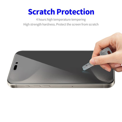 For iPhone 15 Pro 5pcs ENKAY Hat-Prince 28 Degree Anti-peeping Privacy Tempered Glass Film - iPhone 15 Pro Tempered Glass by ENKAY | Online Shopping UK | buy2fix