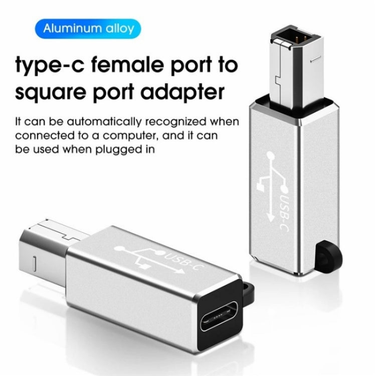 ADS-618 USB-C / Type-C Female to MIDI Male Electric Piano Printer Scanner Adapter(Silver) - Cable & Adapters by buy2fix | Online Shopping UK | buy2fix