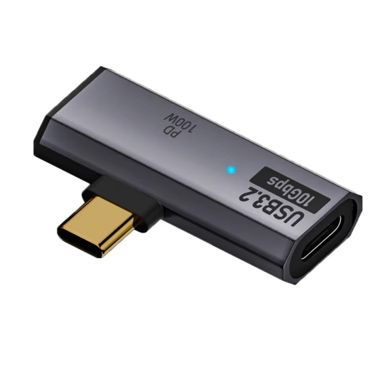 USB-C / Type-C Male to Dual Type-C Female USB3.2/10Gbps OTG Converter PD100W Charging Adapter(Gray) - OTG Adapter by buy2fix | Online Shopping UK | buy2fix