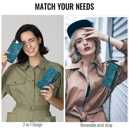 For iPhone 16e CaseMe 008 Detachable Multifunctional Leather Phone Case(Blue) - iPhone 16e Cases by CaseMe | Online Shopping UK | buy2fix