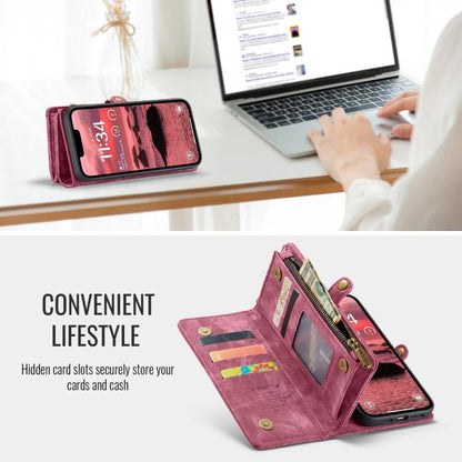 For iPhone 16e CaseMe 008 Detachable Multifunctional Leather Phone Case(Red) - iPhone 16e Cases by CaseMe | Online Shopping UK | buy2fix