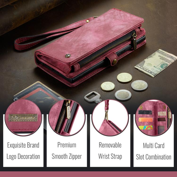 For iPhone 16e CaseMe 008 Detachable Multifunctional Leather Phone Case(Red) - iPhone 16e Cases by CaseMe | Online Shopping UK | buy2fix