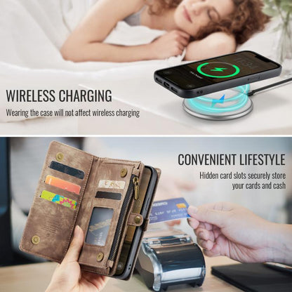 For iPhone 16e CaseMe 008 Detachable Multifunctional Leather Phone Case(Brown) - iPhone 16e Cases by CaseMe | Online Shopping UK | buy2fix