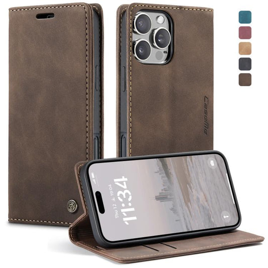 For iPhone 16 Pro Max CaseMe 013 Multifunctional Horizontal Flip Leather Phone Case(Coffee) by CaseMe