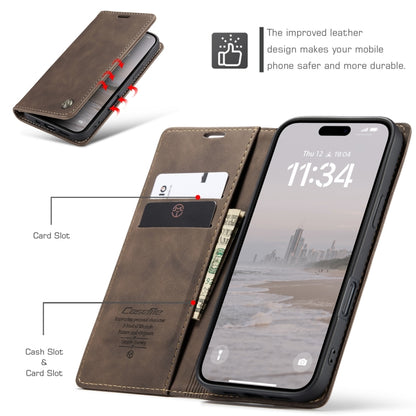 For iPhone 16 Pro Max CaseMe 013 Multifunctional Horizontal Flip Leather Phone Case(Coffee) by CaseMe
