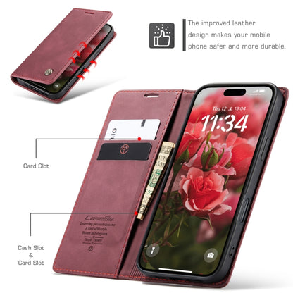 For iPhone 16 Pro CaseMe 013 Multifunctional Horizontal Flip Leather Phone Case(Red) by CaseMe