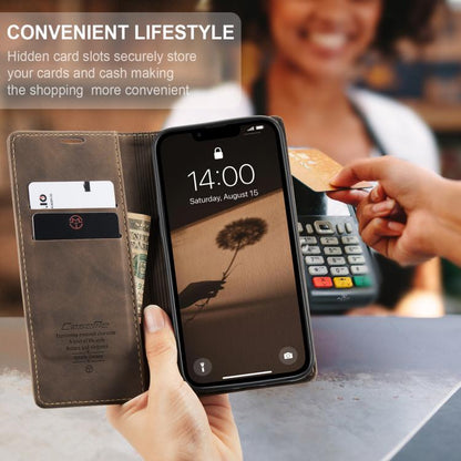 For iPhone 16e CaseMe 013 Multifunctional Horizontal Flip Leather Phone Case(Coffee) - iPhone 16e Cases by CaseMe | Online Shopping UK | buy2fix