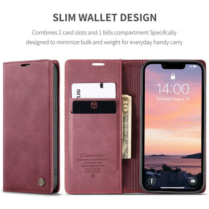 For iPhone 16e CaseMe 013 Multifunctional Horizontal Flip Leather Phone Case(Red) - iPhone 16e Cases by CaseMe | Online Shopping UK | buy2fix