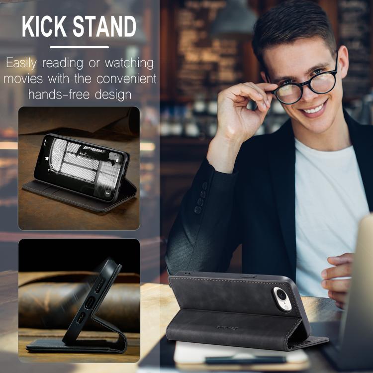 For iPhone 16e CaseMe 013 Multifunctional Horizontal Flip Leather Phone Case(Black) - iPhone 16e Cases by CaseMe | Online Shopping UK | buy2fix