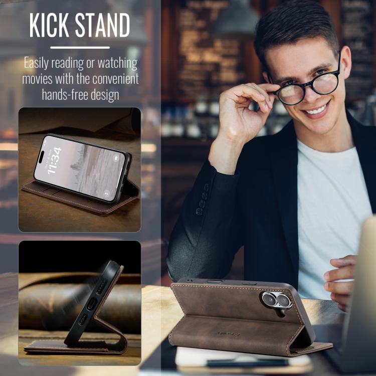 For iPhone 17 CaseMe 013 Multifunctional Horizontal Flip Leather Phone Case(Coffee) - iPhone 17 Cases by CaseMe | Online Shopping UK | buy2fix