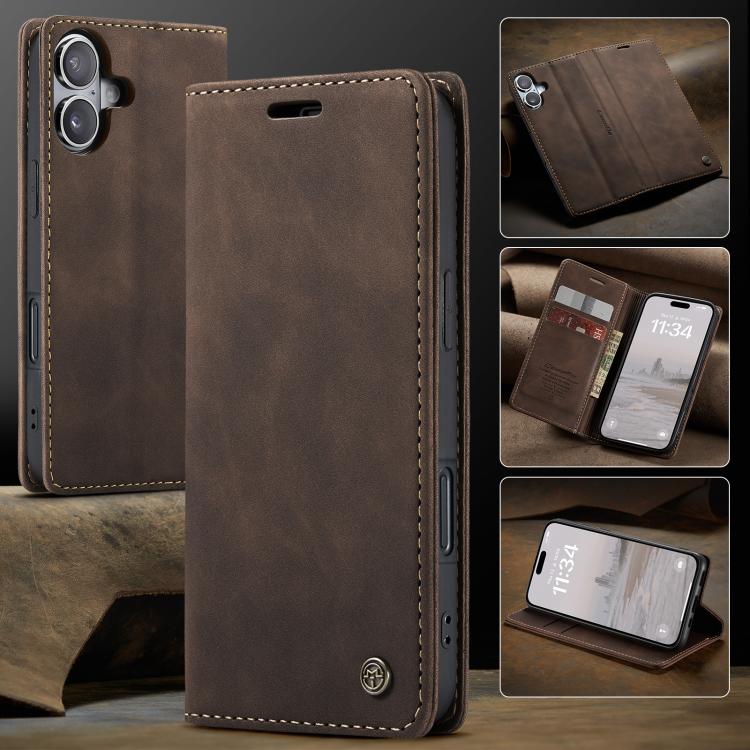 For iPhone 17 CaseMe 013 Multifunctional Horizontal Flip Leather Phone Case(Coffee) - iPhone 17 Cases by CaseMe | Online Shopping UK | buy2fix