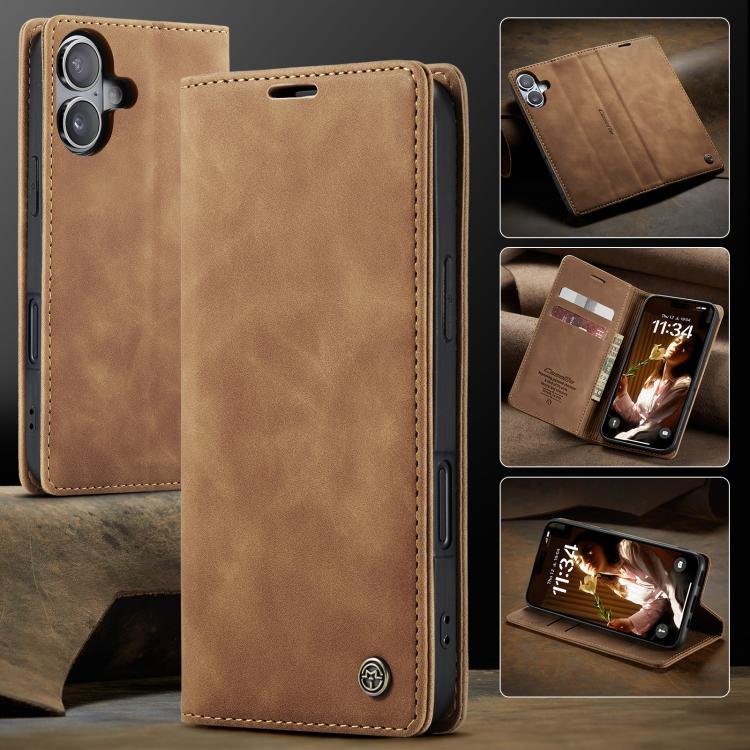 For iPhone 17 CaseMe 013 Multifunctional Horizontal Flip Leather Phone Case(Brown) - iPhone 17 Cases by CaseMe | Online Shopping UK | buy2fix