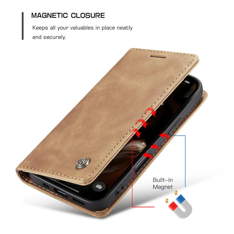 For iPhone 17 CaseMe 013 Multifunctional Horizontal Flip Leather Phone Case(Brown) - iPhone 17 Cases by CaseMe | Online Shopping UK | buy2fix