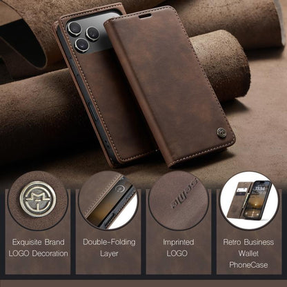 For iPhone 17 Pro CaseMe 013 Multifunctional Horizontal Flip Leather Phone Case(Coffee) - iPhone 17 Pro Cases by CaseMe | Online Shopping UK | buy2fix