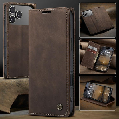 For iPhone 17 Pro CaseMe 013 Multifunctional Horizontal Flip Leather Phone Case(Coffee) - iPhone 17 Pro Cases by CaseMe | Online Shopping UK | buy2fix