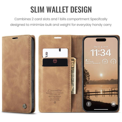 For iPhone 17 Pro CaseMe 013 Multifunctional Horizontal Flip Leather Phone Case(Brown) - iPhone 17 Pro Cases by CaseMe | Online Shopping UK | buy2fix