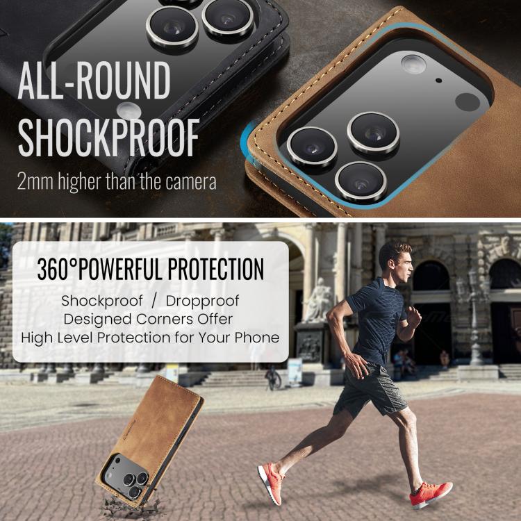 For iPhone 17 Pro CaseMe 013 Multifunctional Horizontal Flip Leather Phone Case(Brown) - iPhone 17 Pro Cases by CaseMe | Online Shopping UK | buy2fix