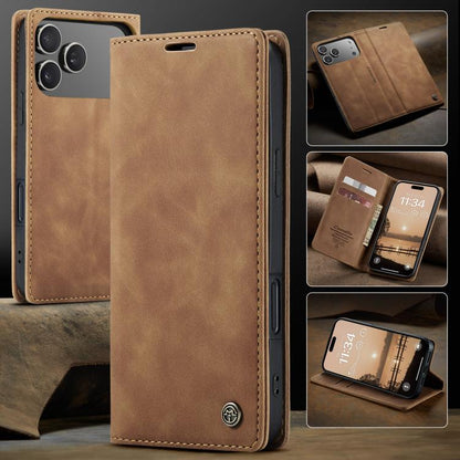 For iPhone 17 Pro CaseMe 013 Multifunctional Horizontal Flip Leather Phone Case(Brown) - iPhone 17 Pro Cases by CaseMe | Online Shopping UK | buy2fix