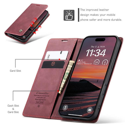 For iPhone 17 Pro CaseMe 013 Multifunctional Horizontal Flip Leather Phone Case(Red) - iPhone 17 Pro Cases by CaseMe | Online Shopping UK | buy2fix