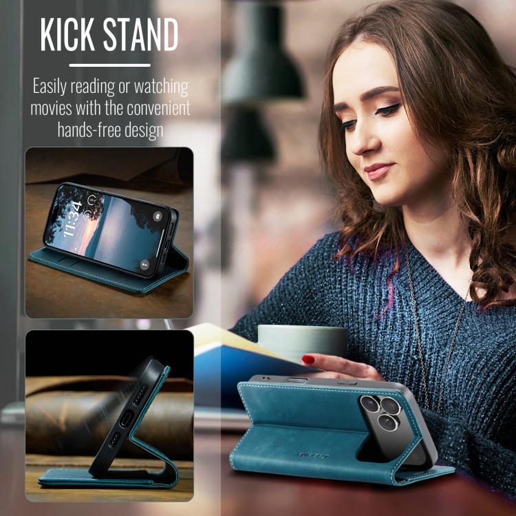 For iPhone 17 Pro CaseMe 013 Multifunctional Horizontal Flip Leather Phone Case(Blue) - iPhone 17 Pro Cases by CaseMe | Online Shopping UK | buy2fix