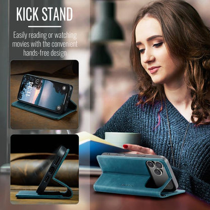 For iPhone 17 Pro CaseMe 013 Multifunctional Horizontal Flip Leather Phone Case(Blue) - iPhone 17 Pro Cases by CaseMe | Online Shopping UK | buy2fix