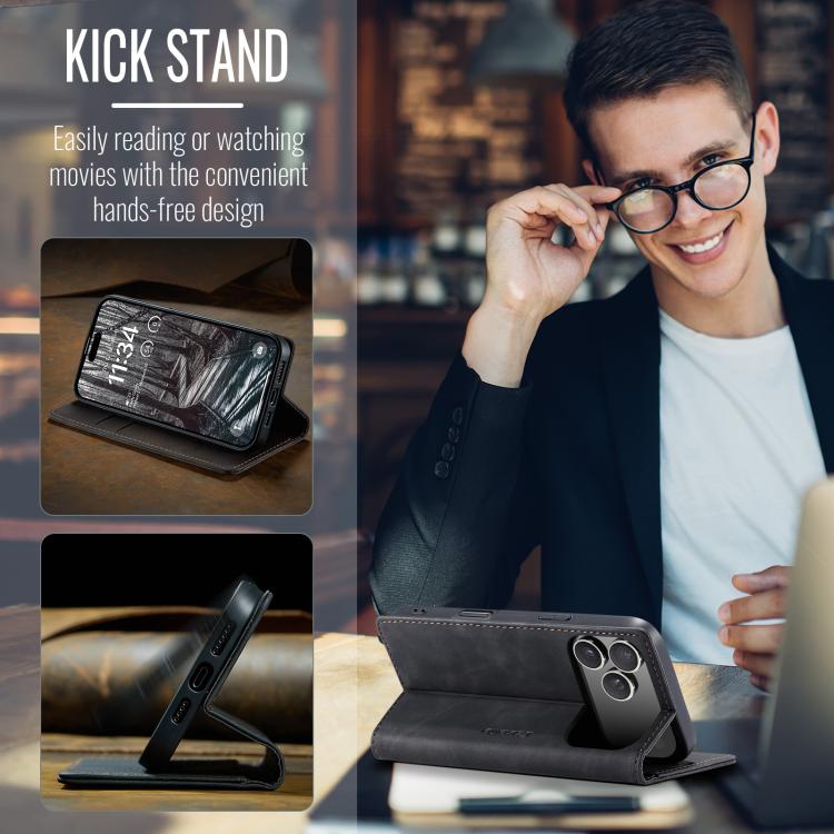 For iPhone 17 Pro CaseMe 013 Multifunctional Horizontal Flip Leather Phone Case(Black) - iPhone 17 Pro Cases by CaseMe | Online Shopping UK | buy2fix